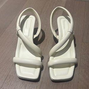 Vince low heel sandal- bone color